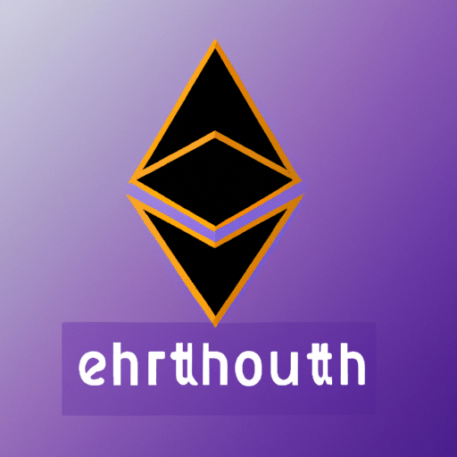 איור המציג את לוגו Ethereum עם סמל המטבע הקריפטוגרפי שלו